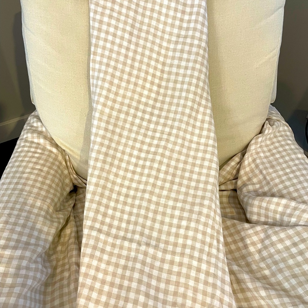 Linen couch cover.